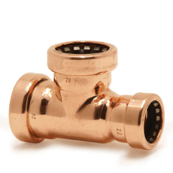 Picture of Pegler Tectite Push-Fit Reduced End Tee 28x22x28